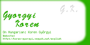 gyorgyi koren business card